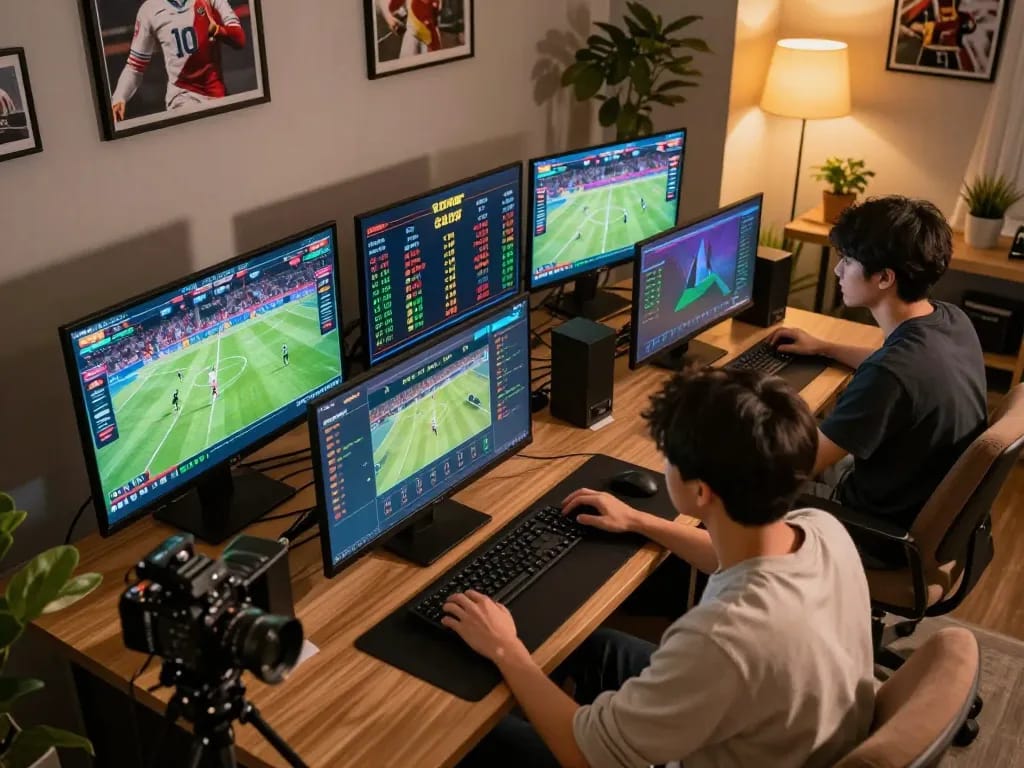 SC88 online sports bettor analyzing live games for better odds and strategies.