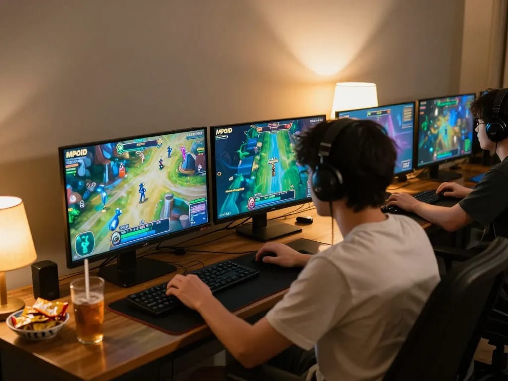 MPOID online gaming with vibrant reels displayed, showcasing an engaging gaming setup