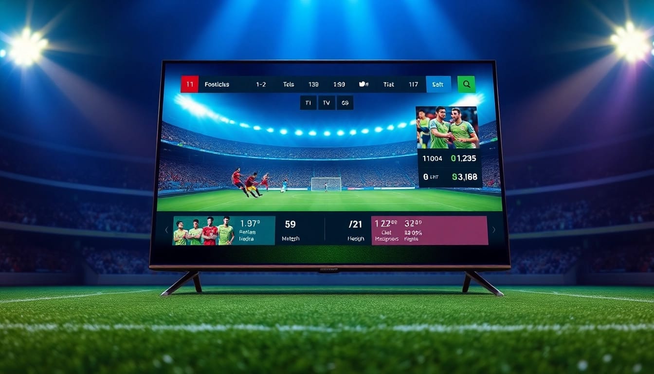Xoilac TV live streaming interface showcasing HD football matches and live stats.