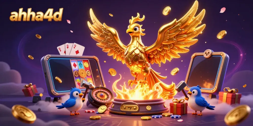 Experience the magic of winning with ahha4d, where a golden phoenix leads you to thrilling slot adventures and jackpots.