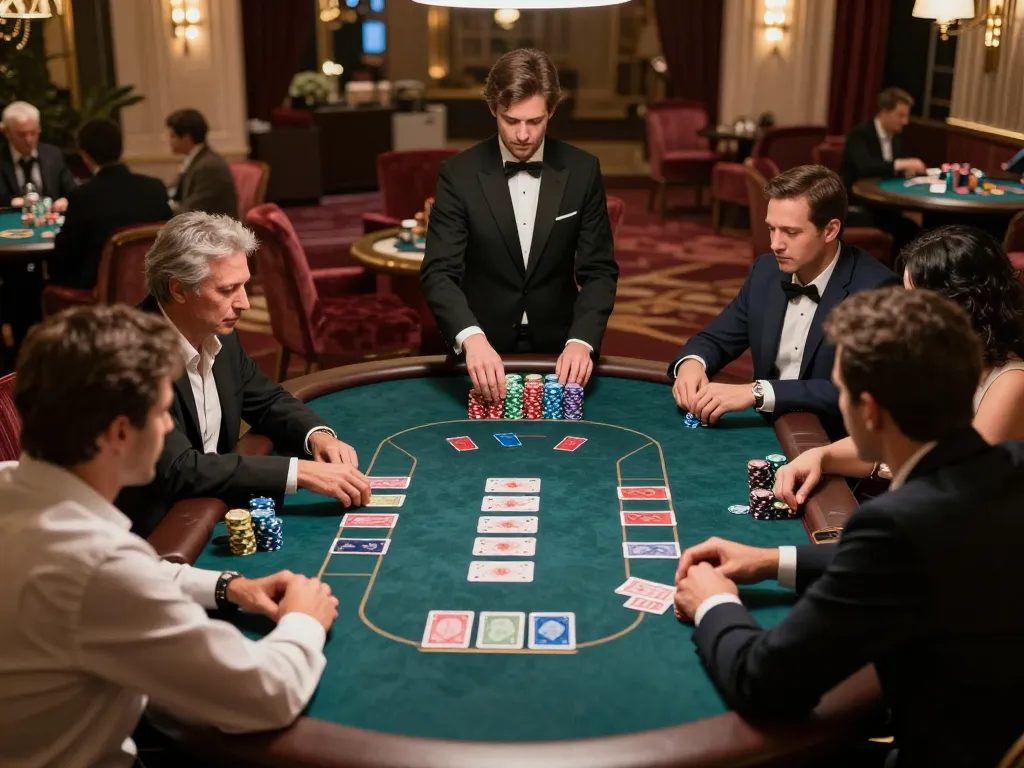Players engaged in high-stakes poker at Hitclub's exclusive VIP table, showcasing strategic gameplay.