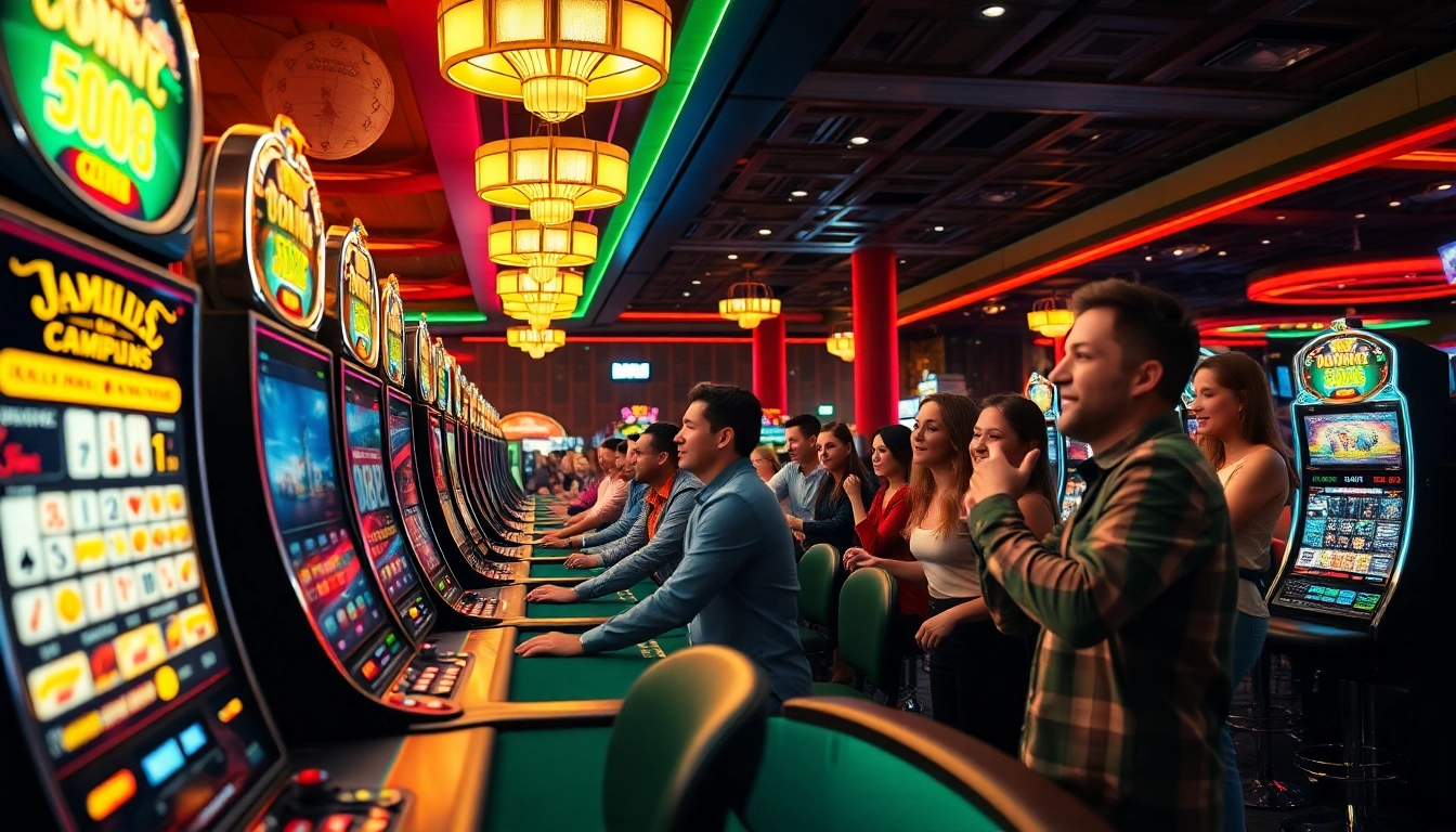 Experience afktoto excitement with vibrant casino tables and enthusiastic players in a lively atmosphere.