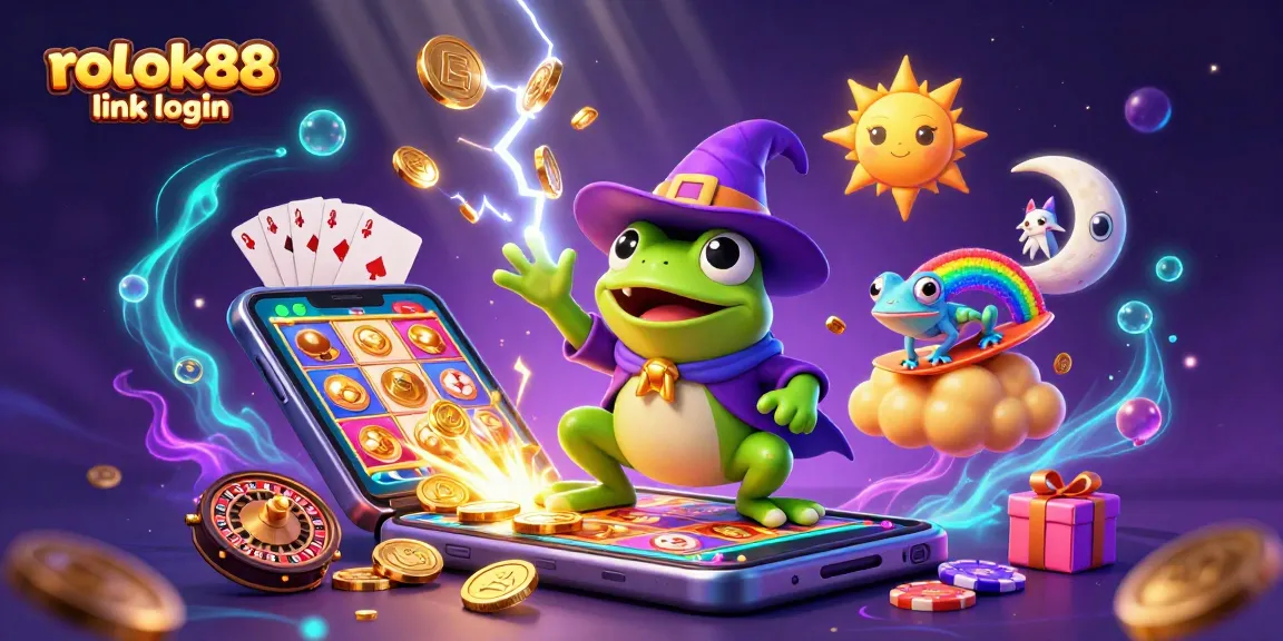Experience the magic of rokok88 link login with vibrant 3D characters and casino elements.