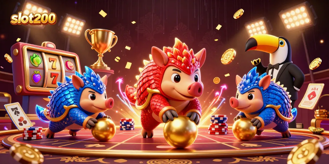 Menangkan slot200 dengan bola emas melalui penggulingan chip poker yang meriah.