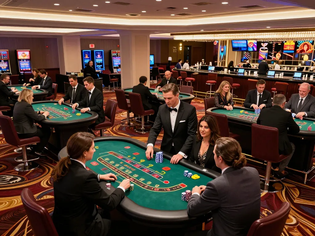 Players engaging at 88CLUB casino tables, showcasing vibrant gaming atmosphere and dynamic gameplay.