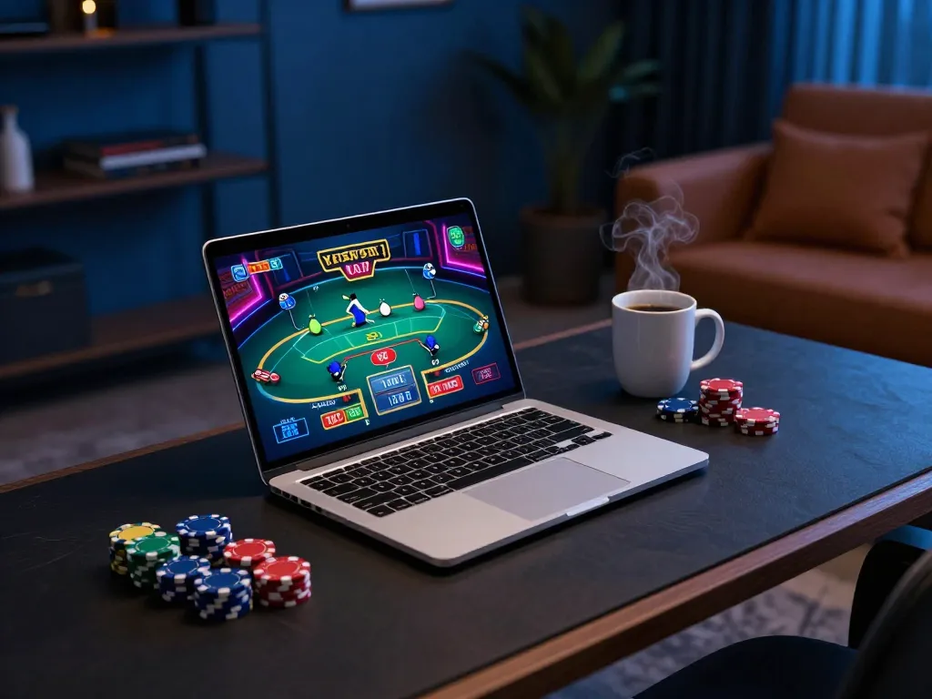 Engage with s666 online gaming by playing live dealer blackjack in a stylish home setup