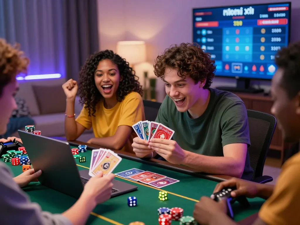 Exciting online gaming session with players enjoying rikvip tài xỉu, showcasing diverse participants and vibrant gaming setup.