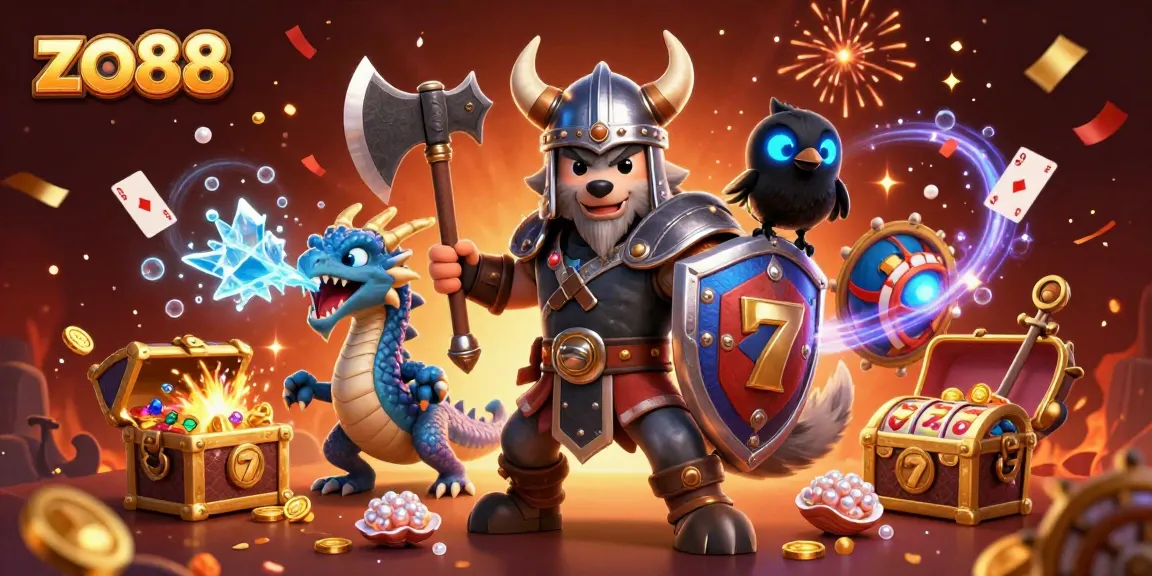 Experience thrilling 3D adventures at zo88, featuring Viking warriors and exciting slot treasures.