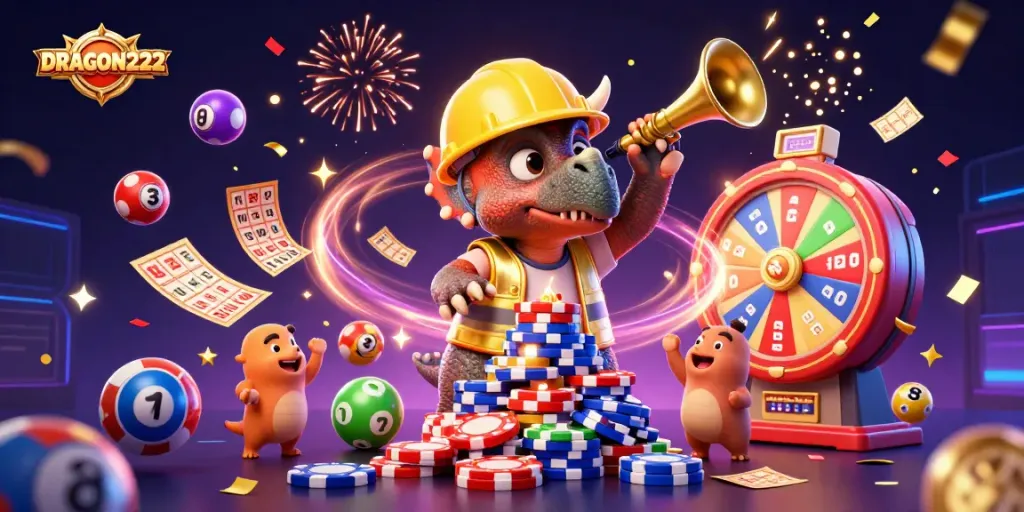Experience the excitement of gaming at DRAGON222 with vibrant visuals and jackpot moments!