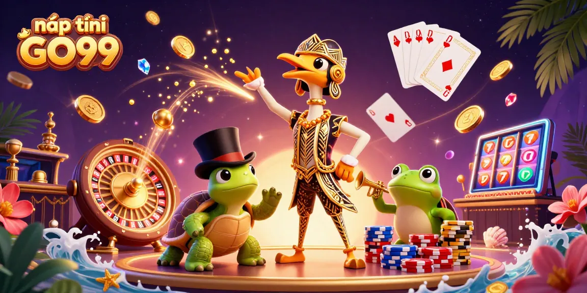 Experience the thrill of nạp tiền GO99 with vibrant casino characters and dynamic game elements.