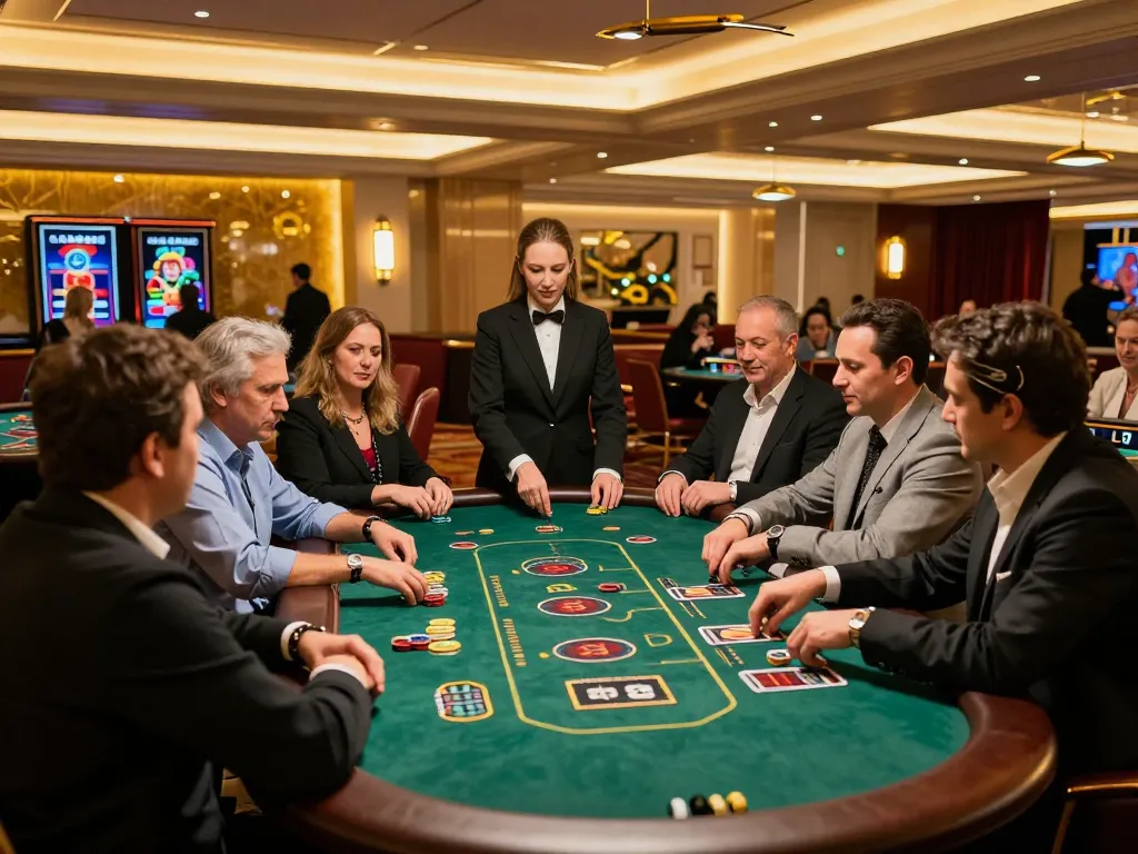 Players enjoying a thrilling blackjack game at 79club's upscale live casino atmosphere