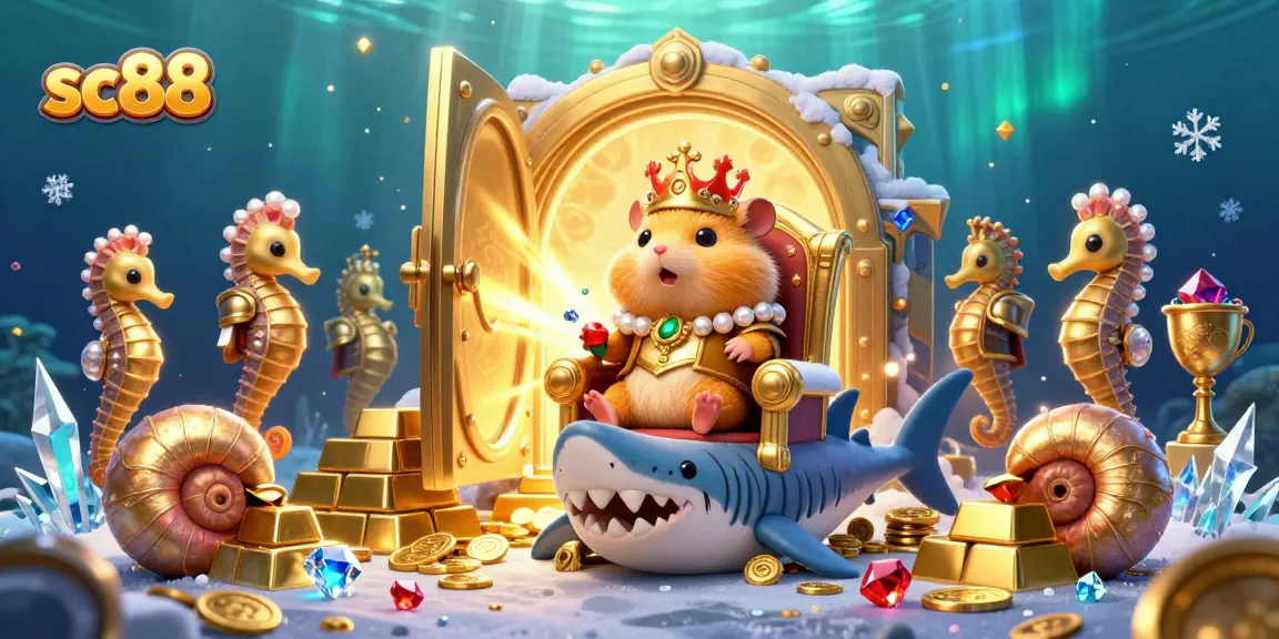 Experience sc88 excitement and treasures with a hamster king at a vibrant, treasure-filled casino.
