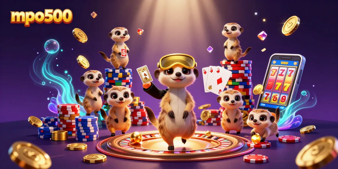 Casino mpo500: koloni meerkat menjalankan operasi, dengan chip berkilau dan elemen permainan