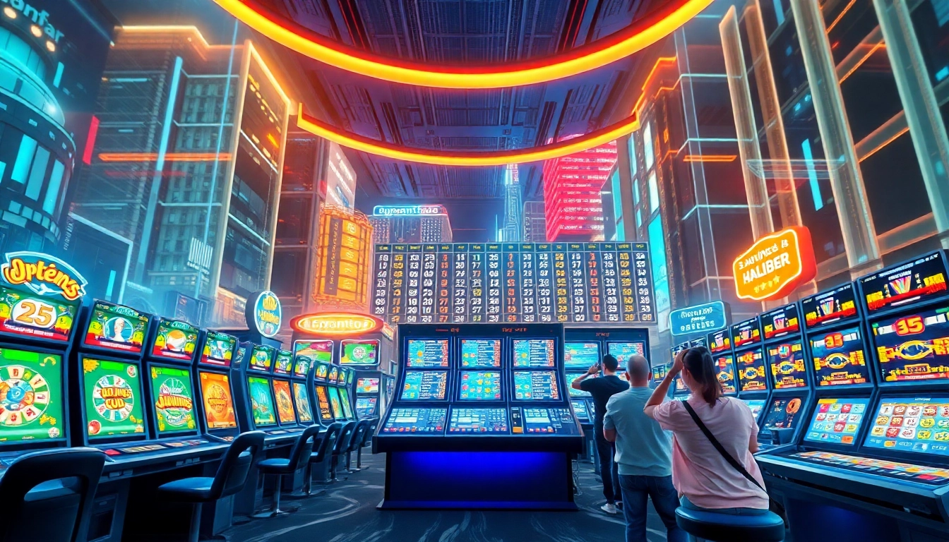 Exciting online gaming scene on asupantoto platform featuring vibrant slot games and digital city.