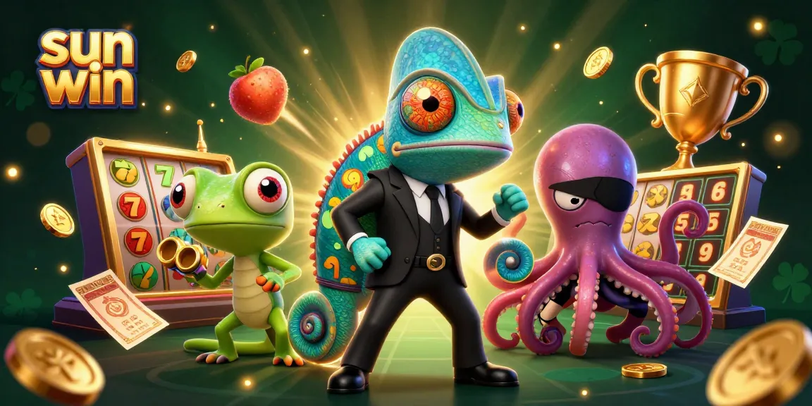 Engage in the thrilling sun win experience with slot machines and colorful characters!