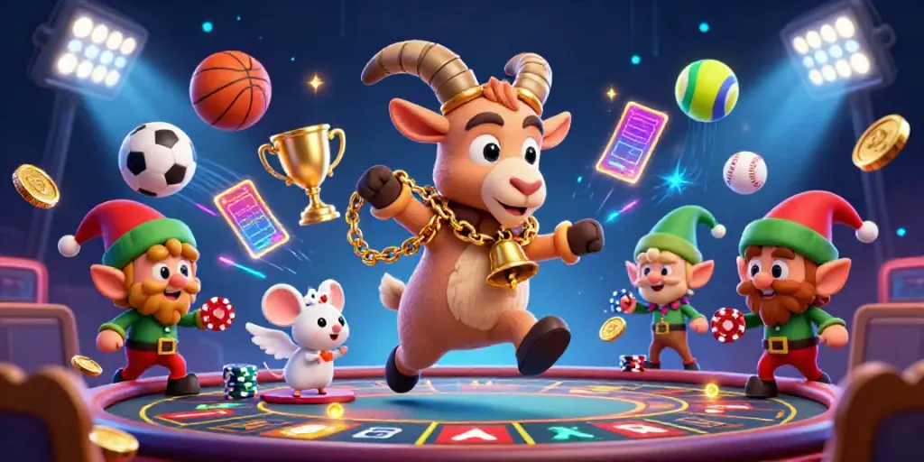 Permainan mengasyikkan di PATENJITU dengan Krampus dan teman-teman yang mencuri chip poker dalam suasana kasino.