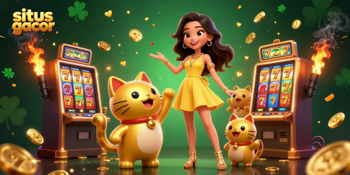 Play on situs gacor for maximum jackpots with entertaining slot characters and golden symbols.