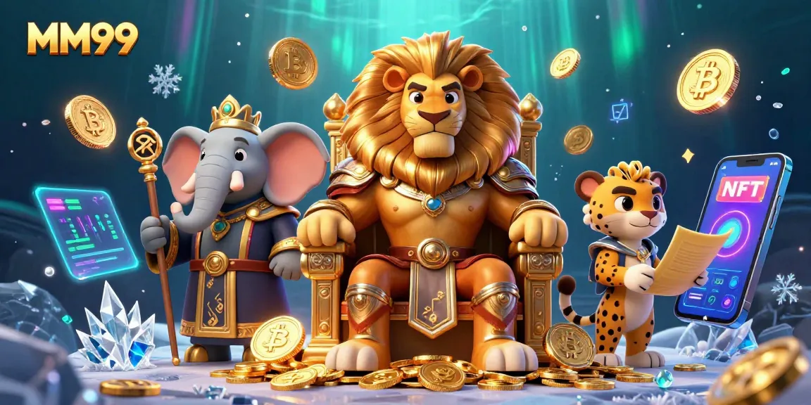 Experience thrilling MM99 gaming adventures with a lion king, elephant advisor, and cheetah messenger.