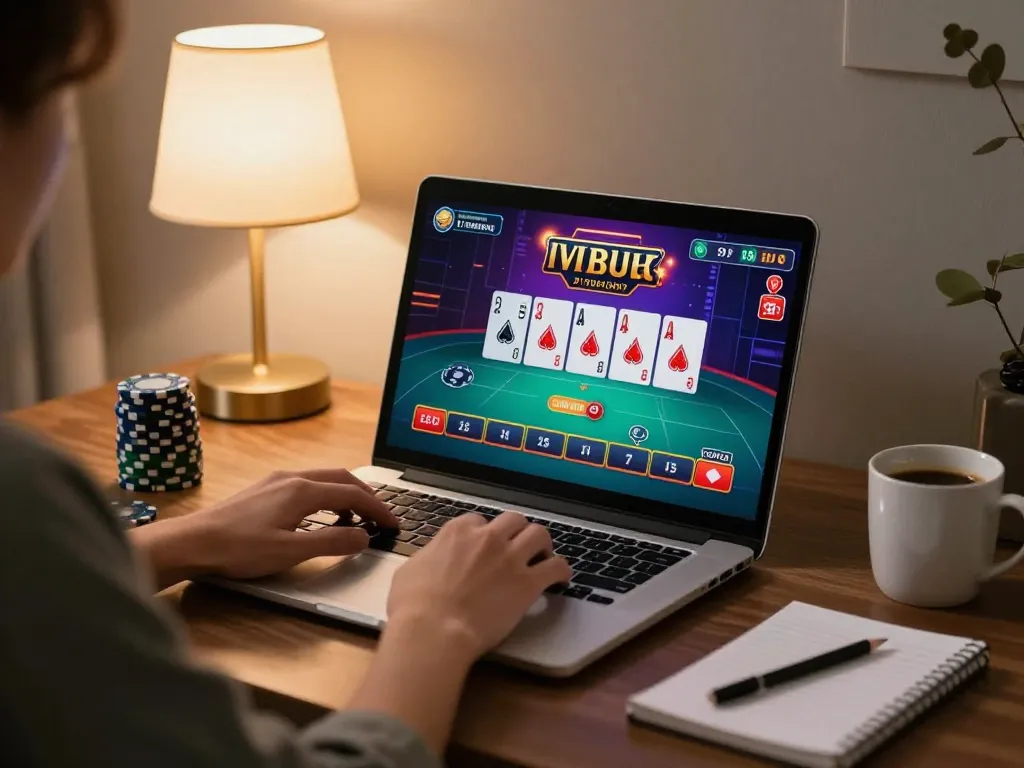 Experience thrilling gameplay at 98WIN, showcasing online casino gaming on a laptop with engaging visuals