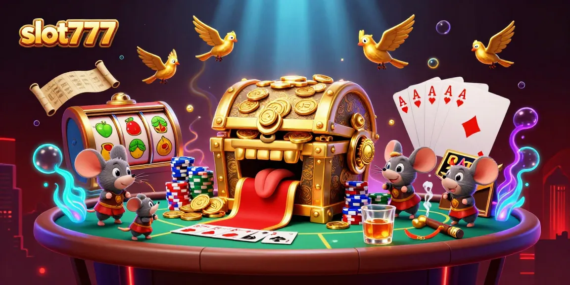 Slot777 menawarkan pengalaman mendebarkan dengan simbol mesin slot yang penuh warna dalam ilustrasi 3D yang menakjubkan.