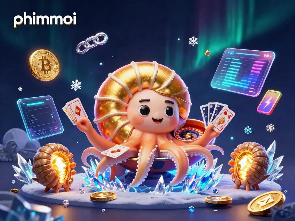Play exciting casino games with phimmoi* in a vibrant, 3D gambling-themed illustration.