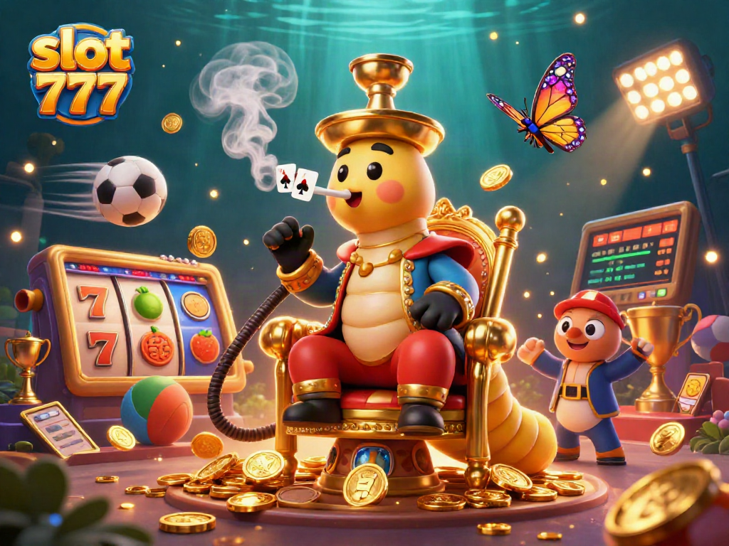 Spin slot 777 reels with vibrant, exciting graphics and captivating symbols in this 3D illustration.