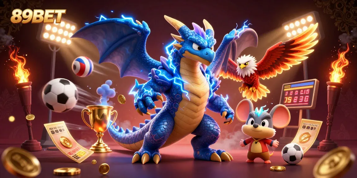 Engage with 89BET's exciting casino adventure featuring dynamic characters and vibrant sports elements.