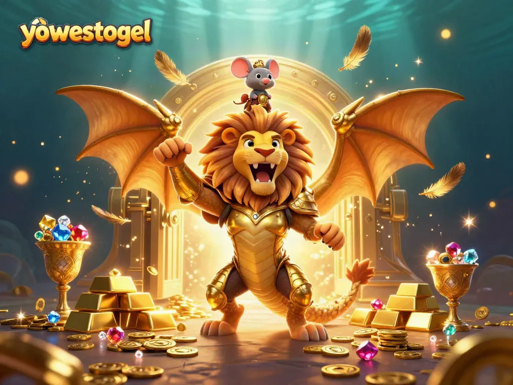 Engage with yowestogel through this vibrant 3D casino artwork showcasing adventure and wealth.