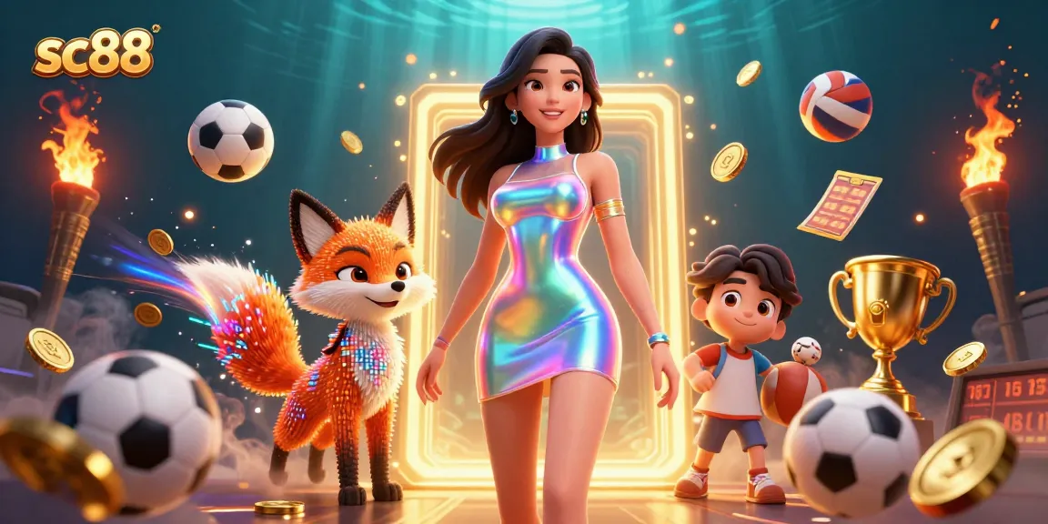 Experience thrilling gameplay with SC88's vibrant 3D visual featuring dynamic sports betting elements and captivating characters.