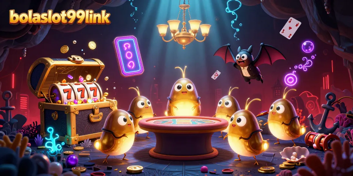 Experience significant wins at bolaslot99link with our vibrant casino themed illustration.