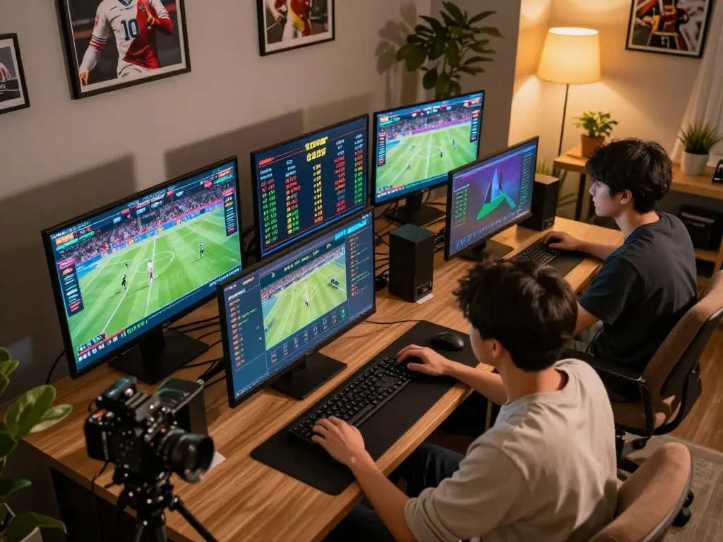 SC88 online sports bettor analyzing live games for better odds and strategies.
