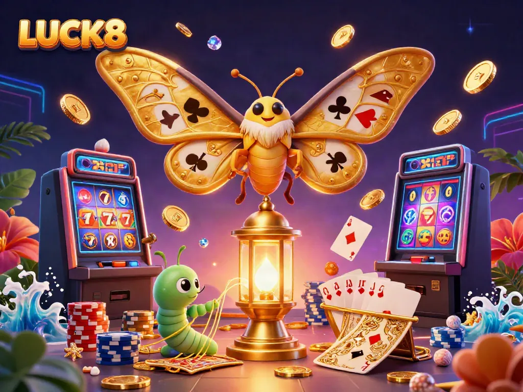 Spin the LUCK8 slot machine for a chance at winning gold coins and jackpots.