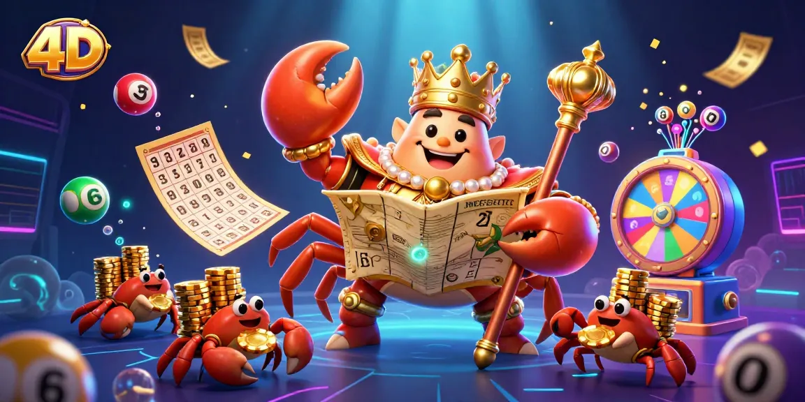 Experience thrilling 4D gaming with a golden crab emperor and vibrant lottery elements.
