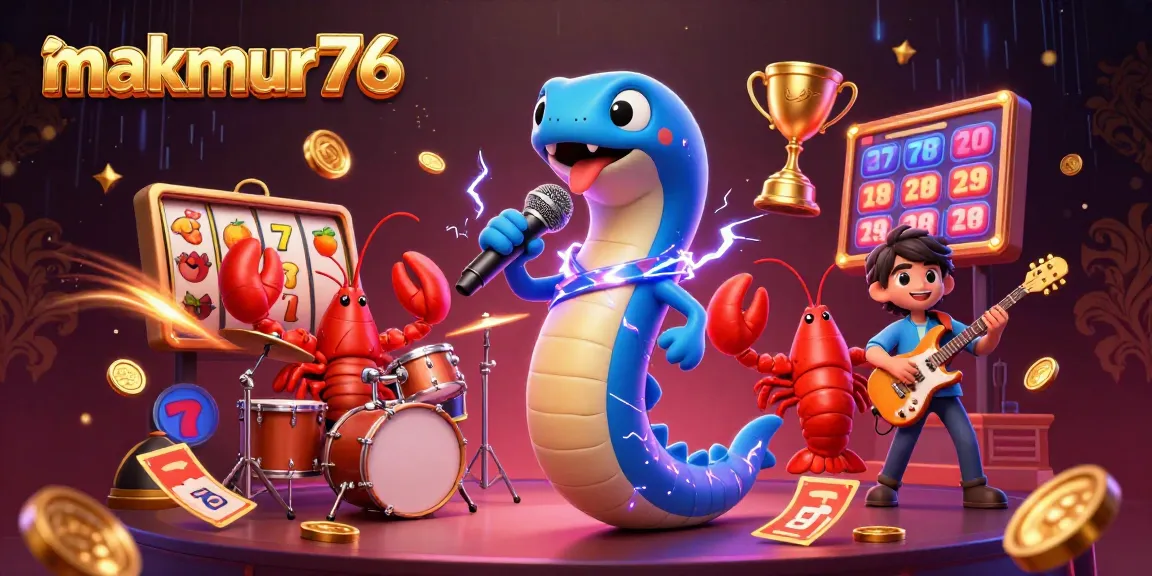 Experience vibrant gameplay at makmur76 with a dynamic underwater casino scene showcasing thrilling slot action.