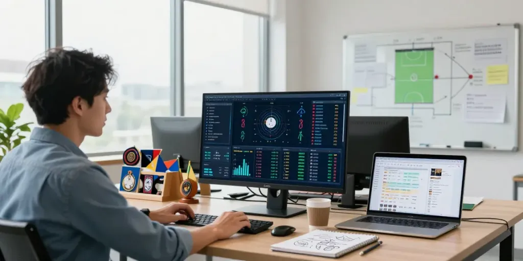 Insightful sports analytics on monitor showcasing jebolwd trends in player performance and strategy.