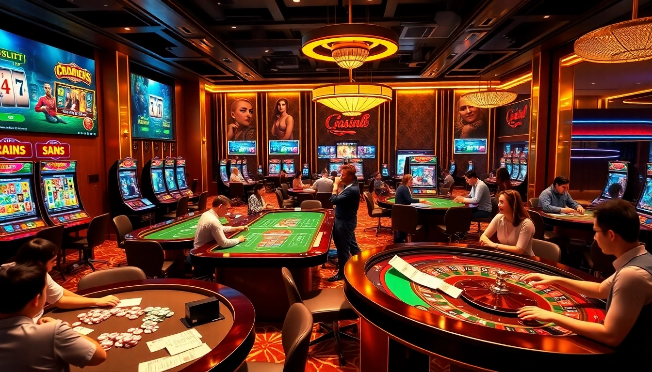 Visualize a thrilling online gambling atmosphere at https://c168.works/, filled with vibrant games and excited players.