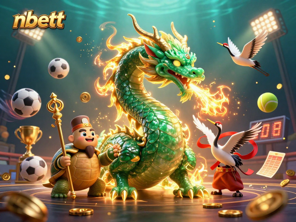 Experience winning thrills at nbett with a vibrant gambling scene featuring legendary creatures.