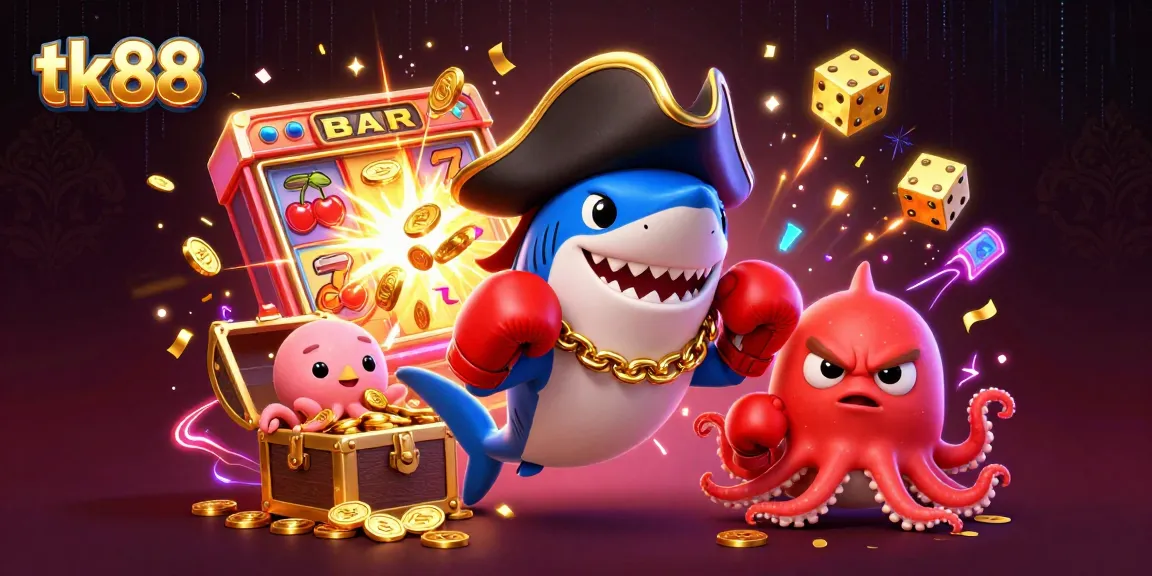 Capture thrilling tk88 casino moments with vibrant characters and jackpot excitement.