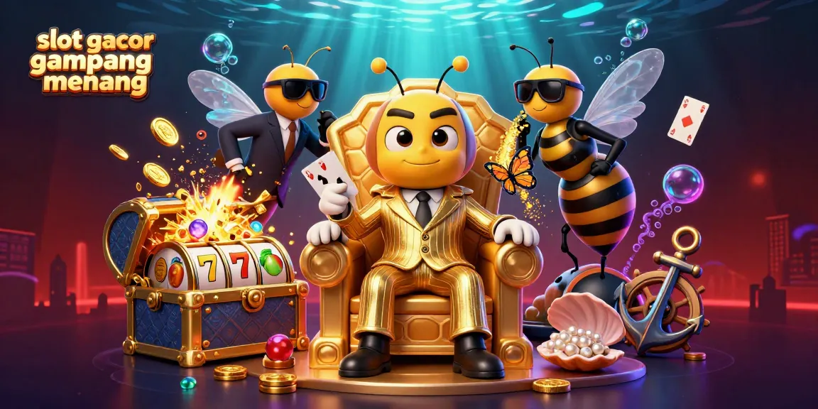 Menggandakan peluang dengan slot gacor gampang menang dalam ilustrasi fantastis kasino 3D yang penuh warna.
