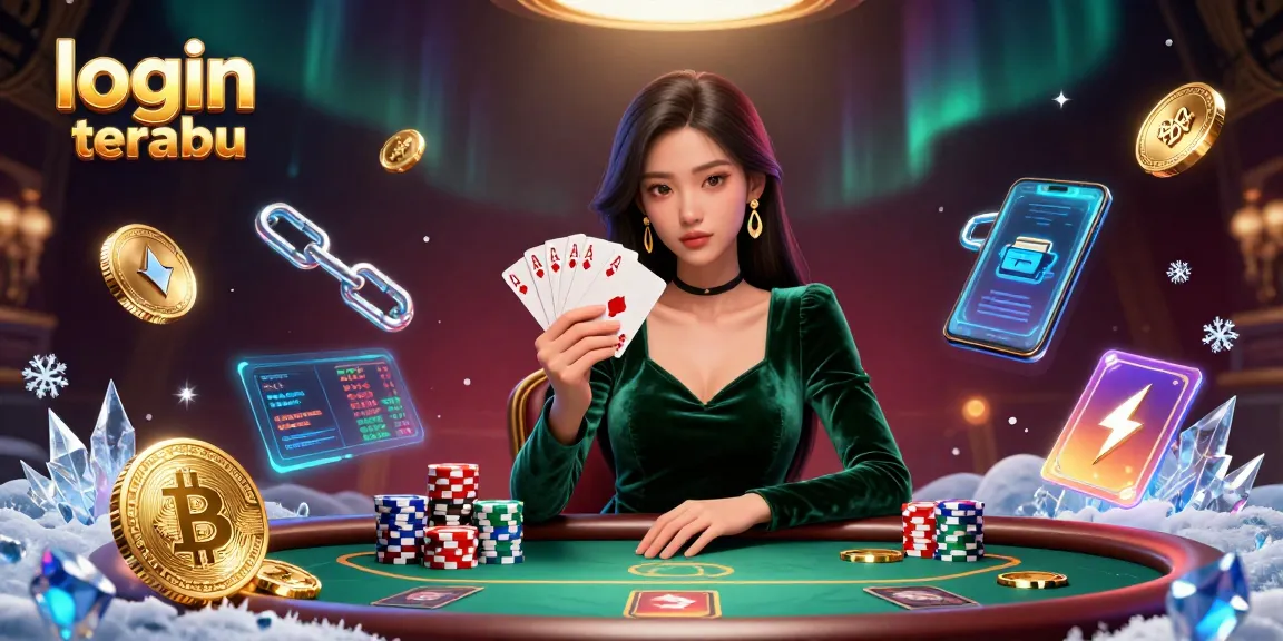 Experience login 55RP terbaru as an Asian woman plays poker with vibrant casino elements in a rich, detailed 3D rendering.