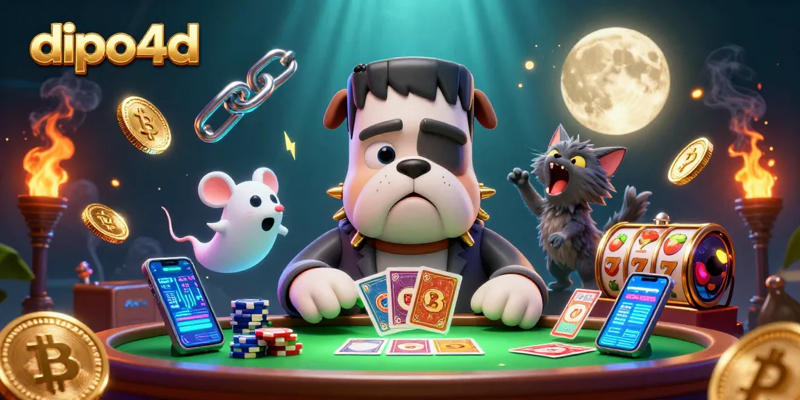 Deal cards at dipo4d gaming table with lively characters, showcasing thrilling casino action.