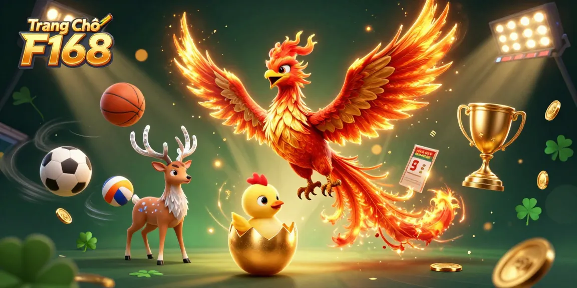 Win big at Trang Chủ F168 with thrilling casino games illustrated in vibrant 3D.