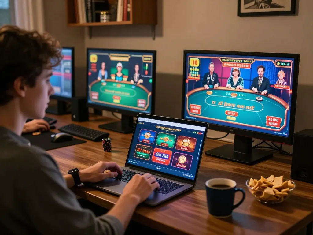 Experience online gaming strategies at jangkar55 in a cozy home environment with advanced gaming setup