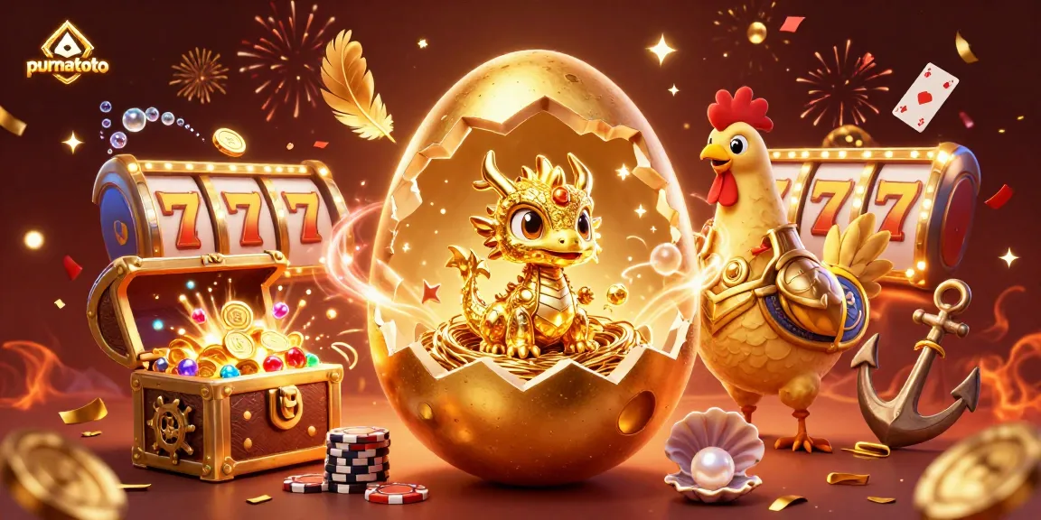 Menangkan taruhan Anda dengan purnatoto di slot yang menampilkan naga emas dan chip poker.