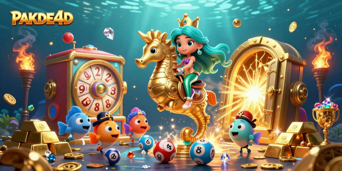 Experience the excitement of PAKDE4D with a vibrant lottery scene featuring a mermaid and treasure.