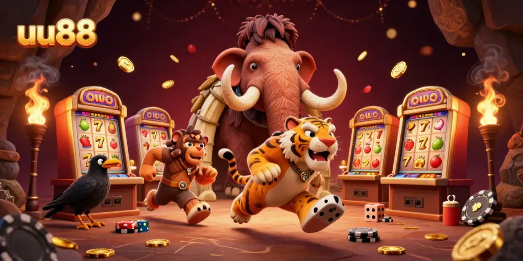 Experience thrilling gameplay with uu88 as a caveman duo runs a stone-age casino.