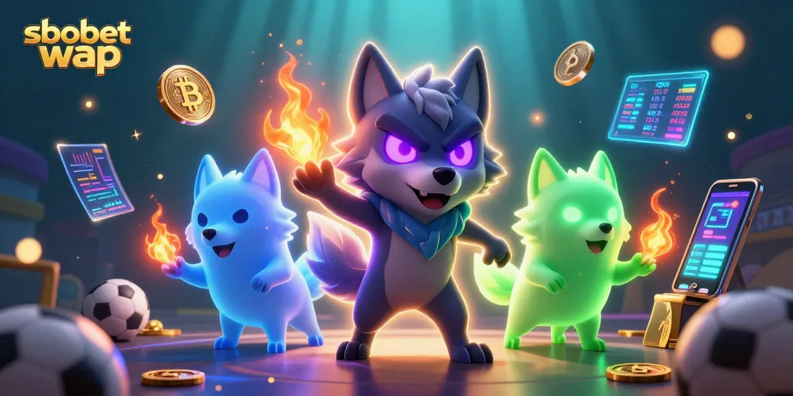 Experience sbobet wap sports betting thrills with dynamic characters and crypto elements in a stunning casino scene.