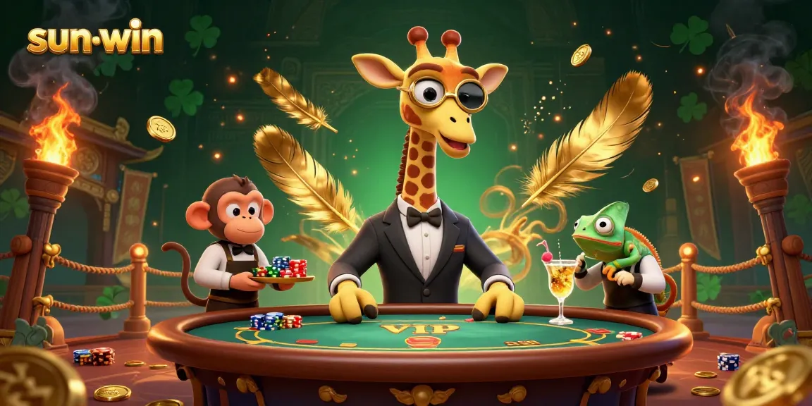 Engage in sun-win's thrilling casino experience with a high-roller giraffe and classic games.