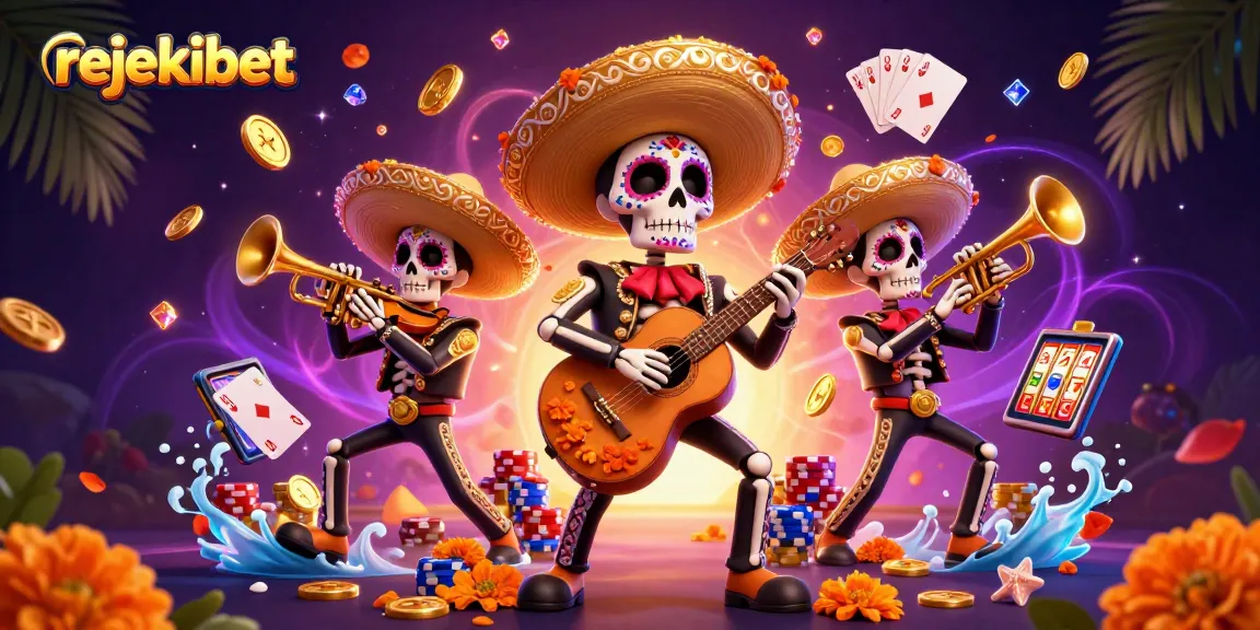 Experience vibrant games at rejekibet featuring lively casino elements and festive mariachi characters.