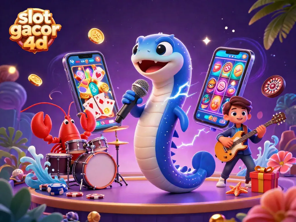 Engage with slot gacor 4d as the electric eel DJ energizes the underwater casino stage with a vibrant performance.